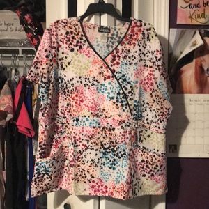 Colorful Cherokee scrub top